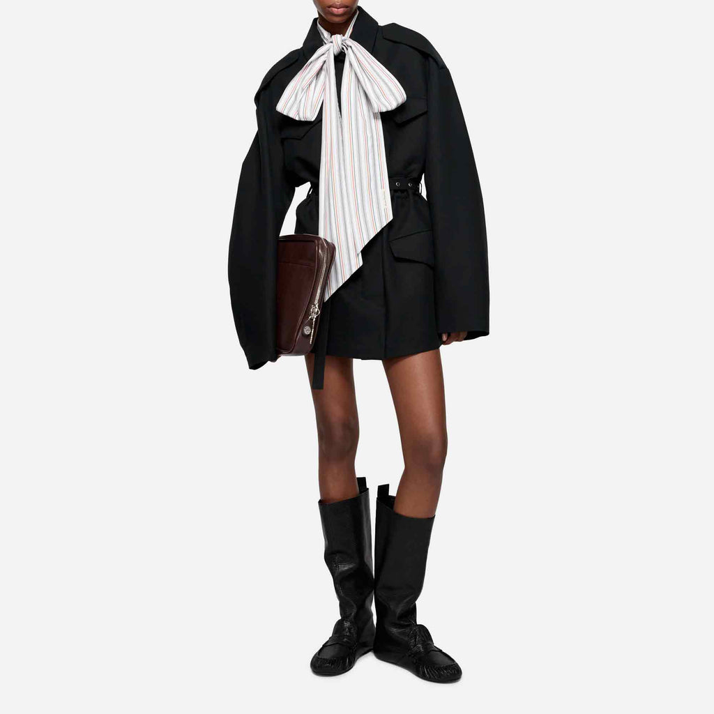 Slouch Saddle Boots Black
