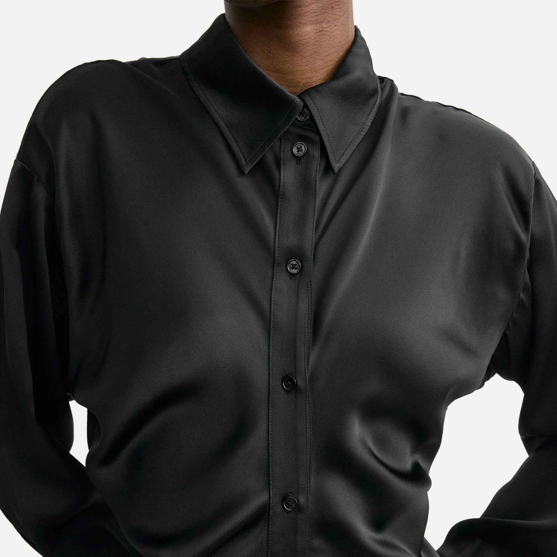 Slouch Shirtdress Black