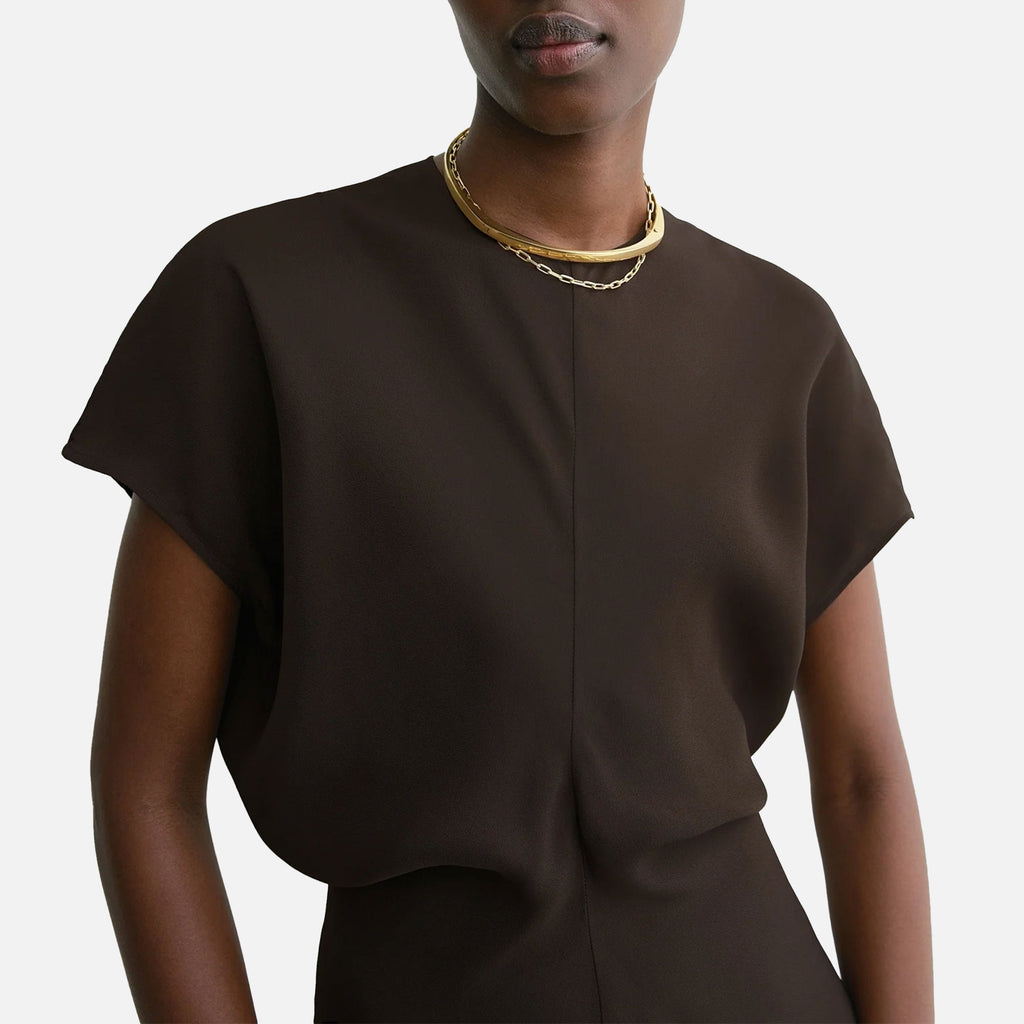 Slouch Waist Dress Bark