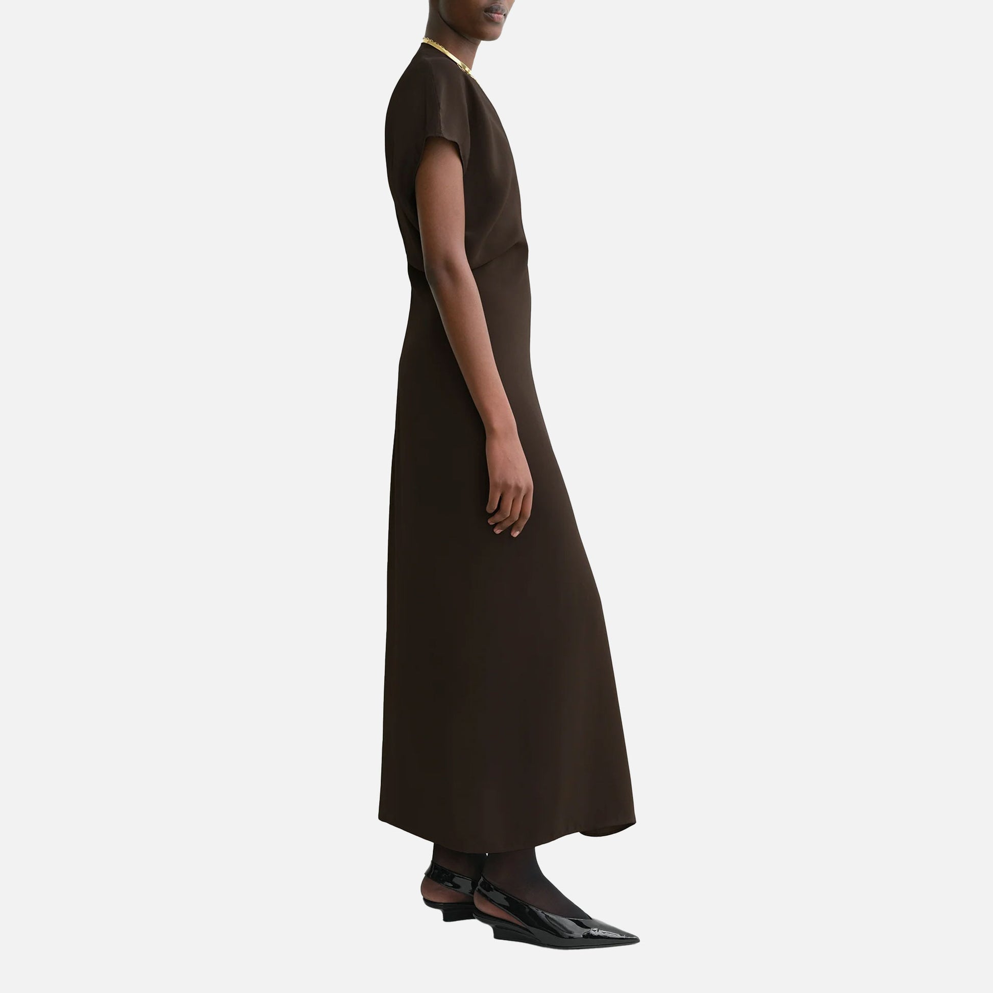 Slouch Waist Dress Bark