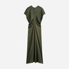 Slouch Waist Dress Dark Green