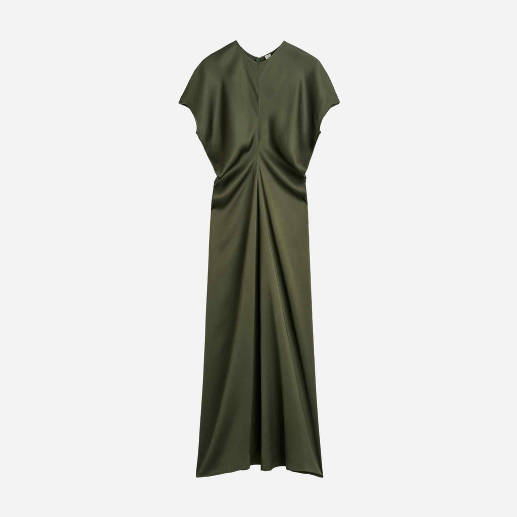 Slouch Waist Dress Dark Green
