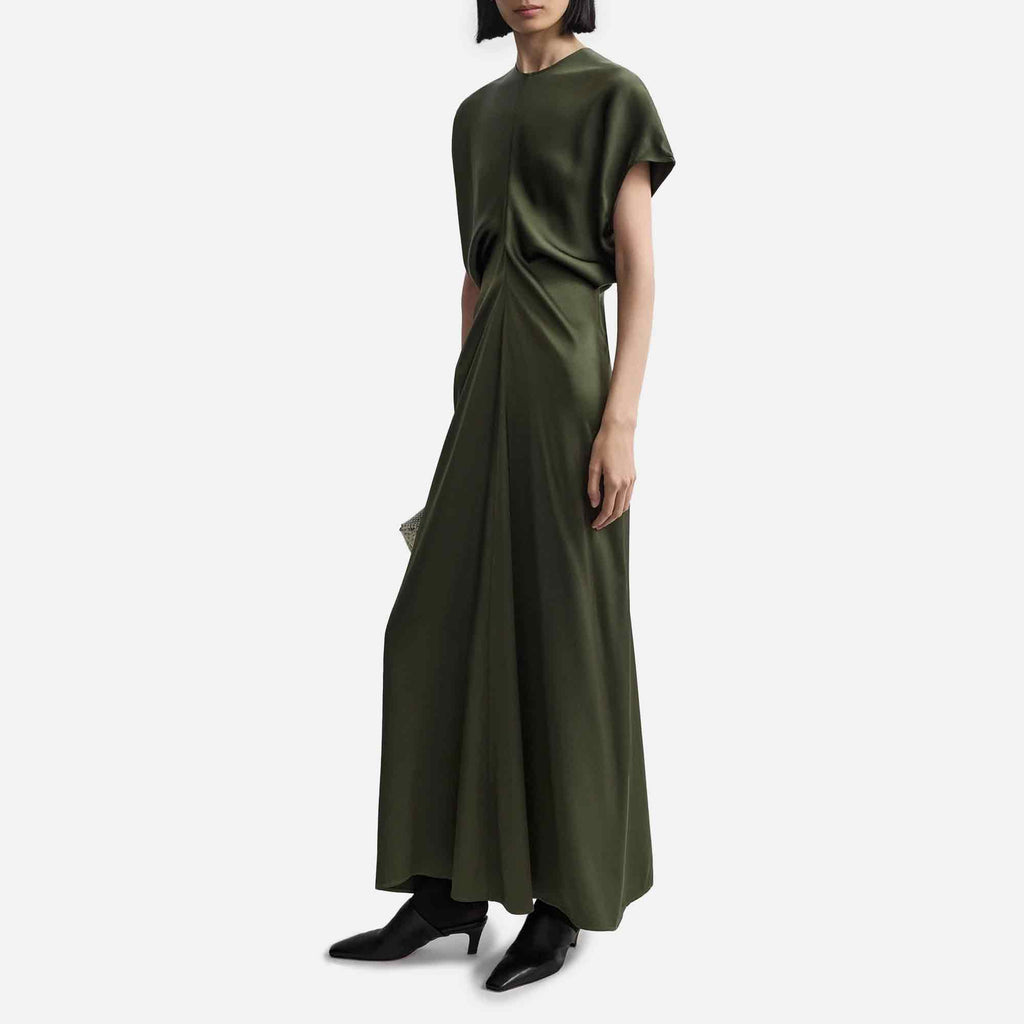 Slouch Waist Dress Dark Green