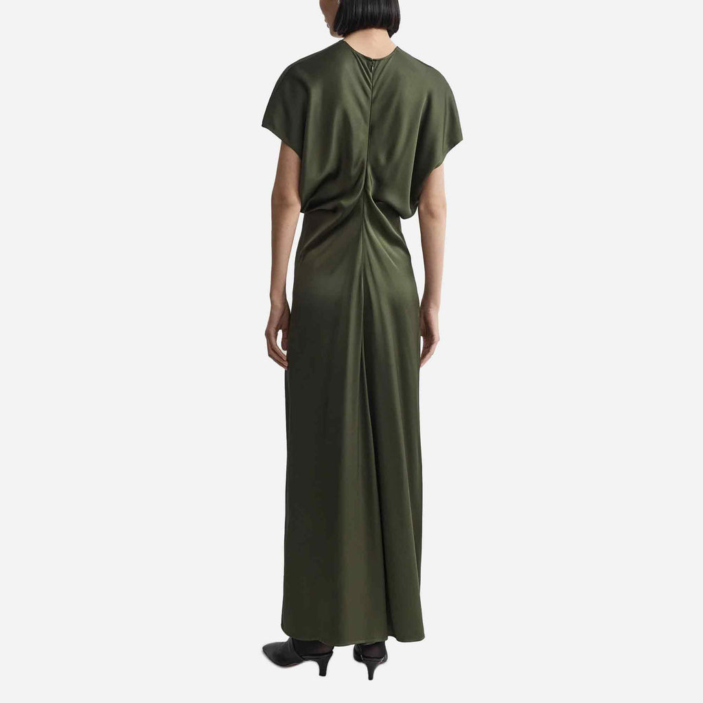 Slouch Waist Dress Dark Green