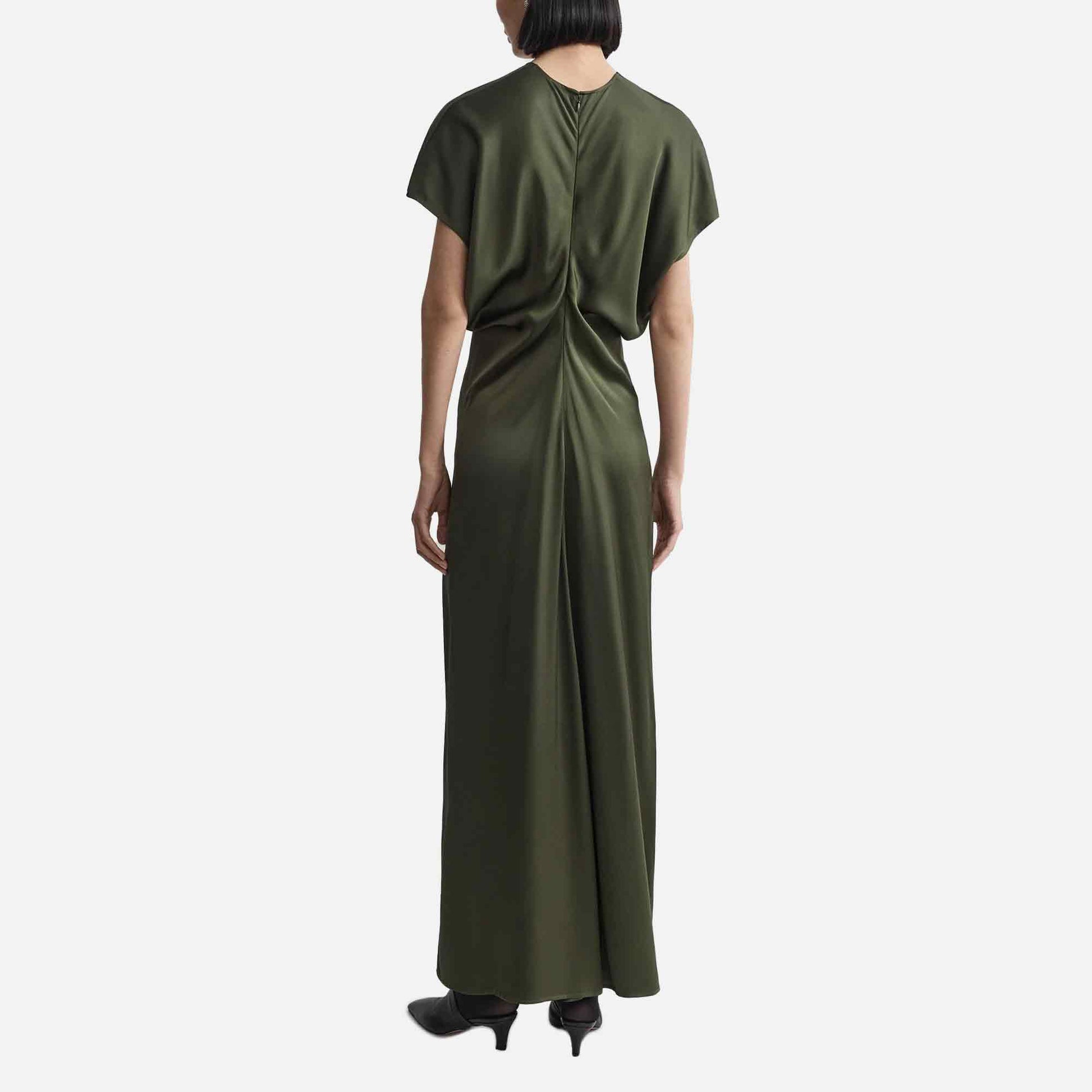 Slouch Waist Dress Dark Green