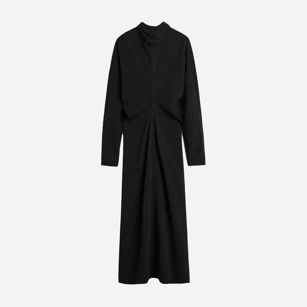 Slouch Waist Scarf Dress Black
