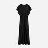 Slouch Waist Wool Dress Black
