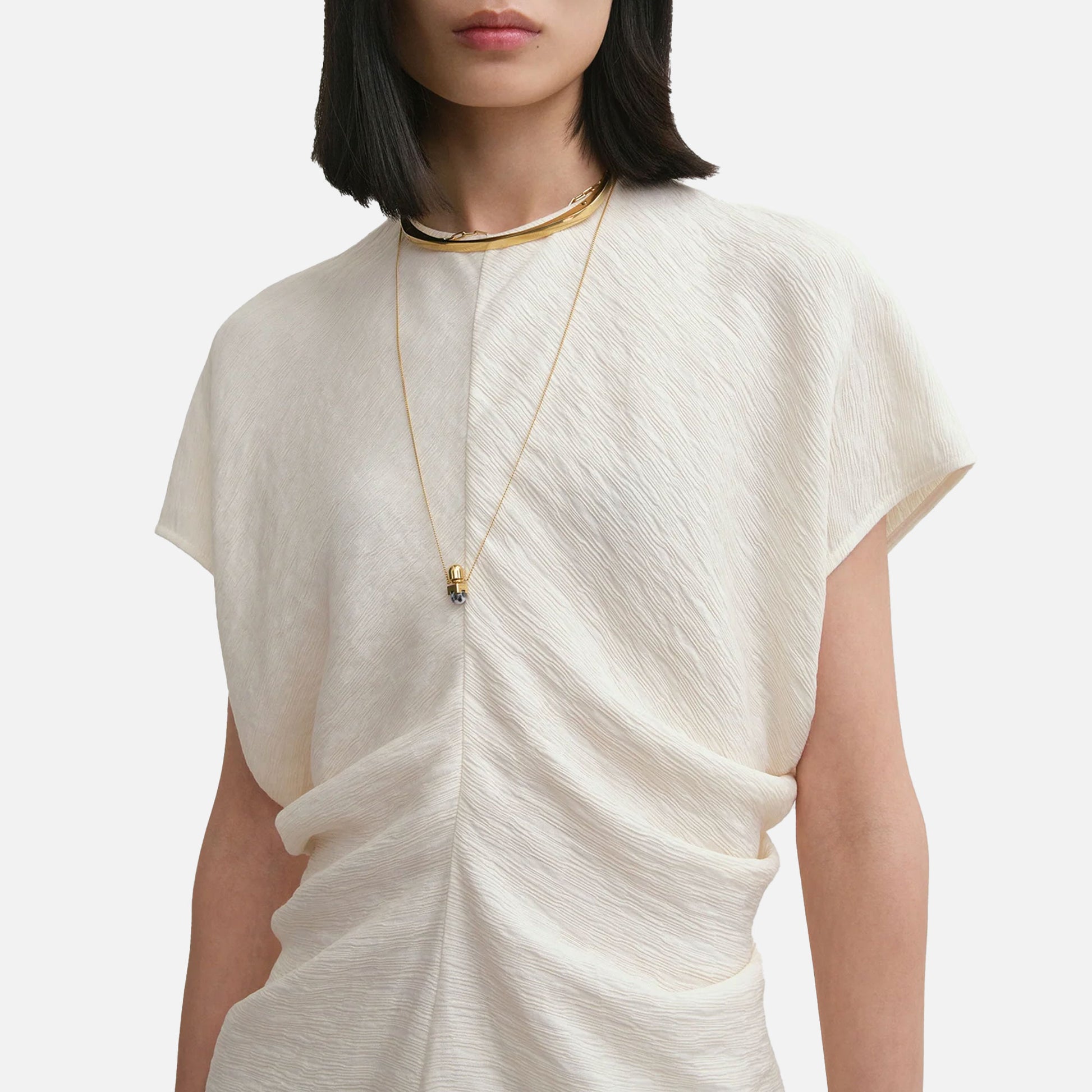 Slouch Waist Top Cream