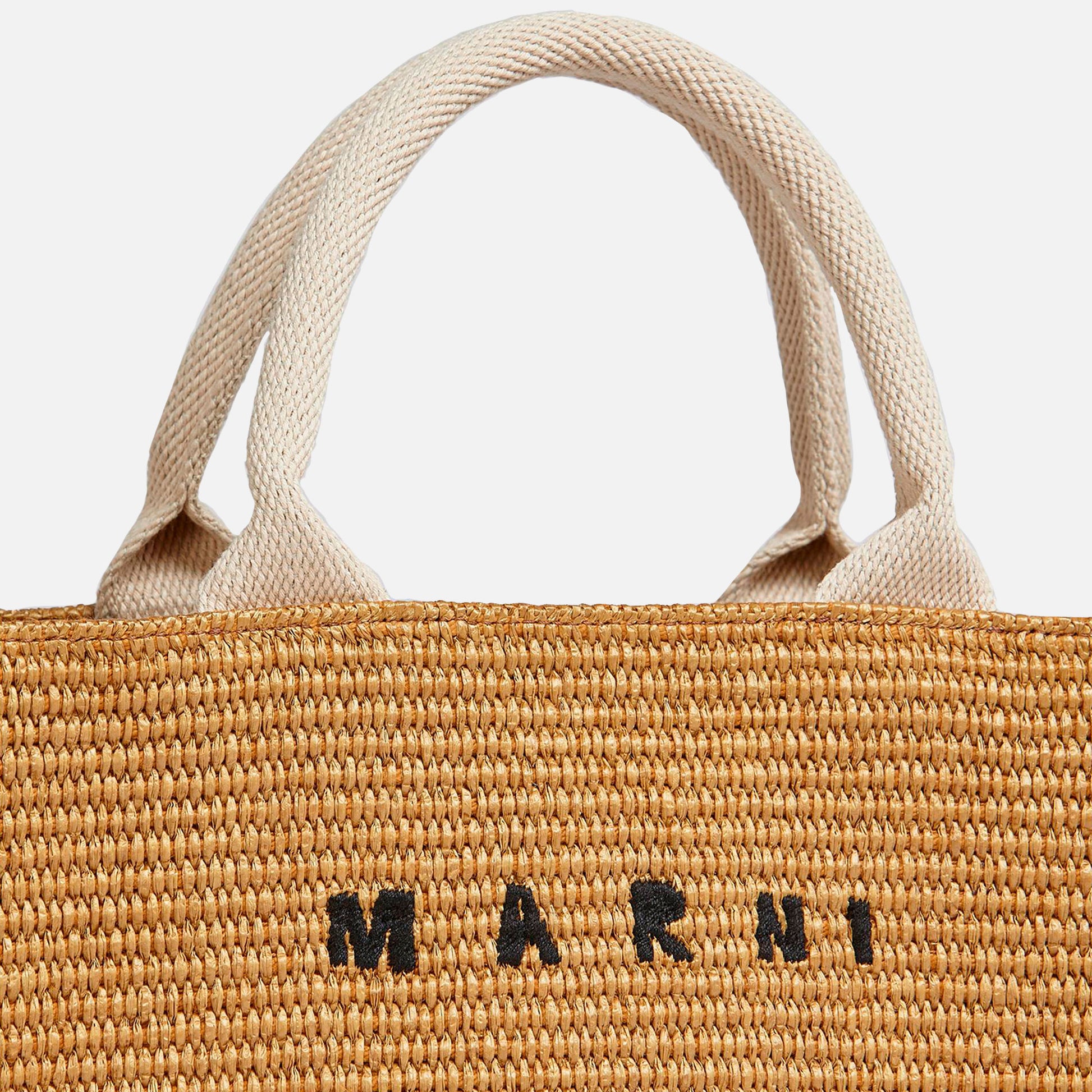 Small Raffia Basket Bag Raw Sienna/Natural