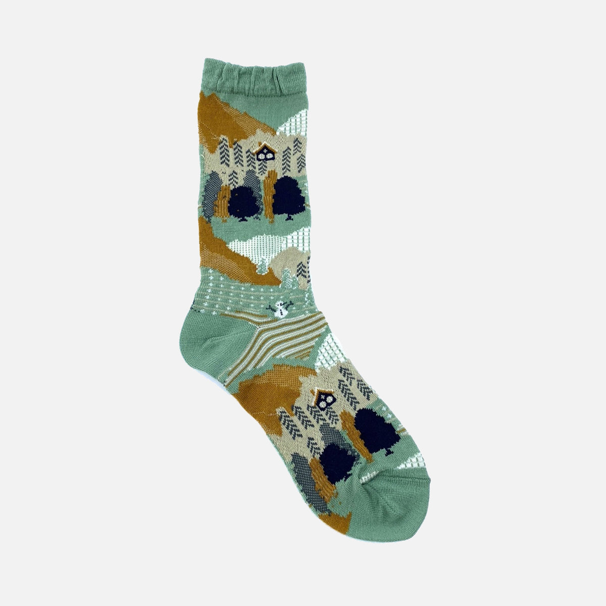 Snowy Winter Socks Mint