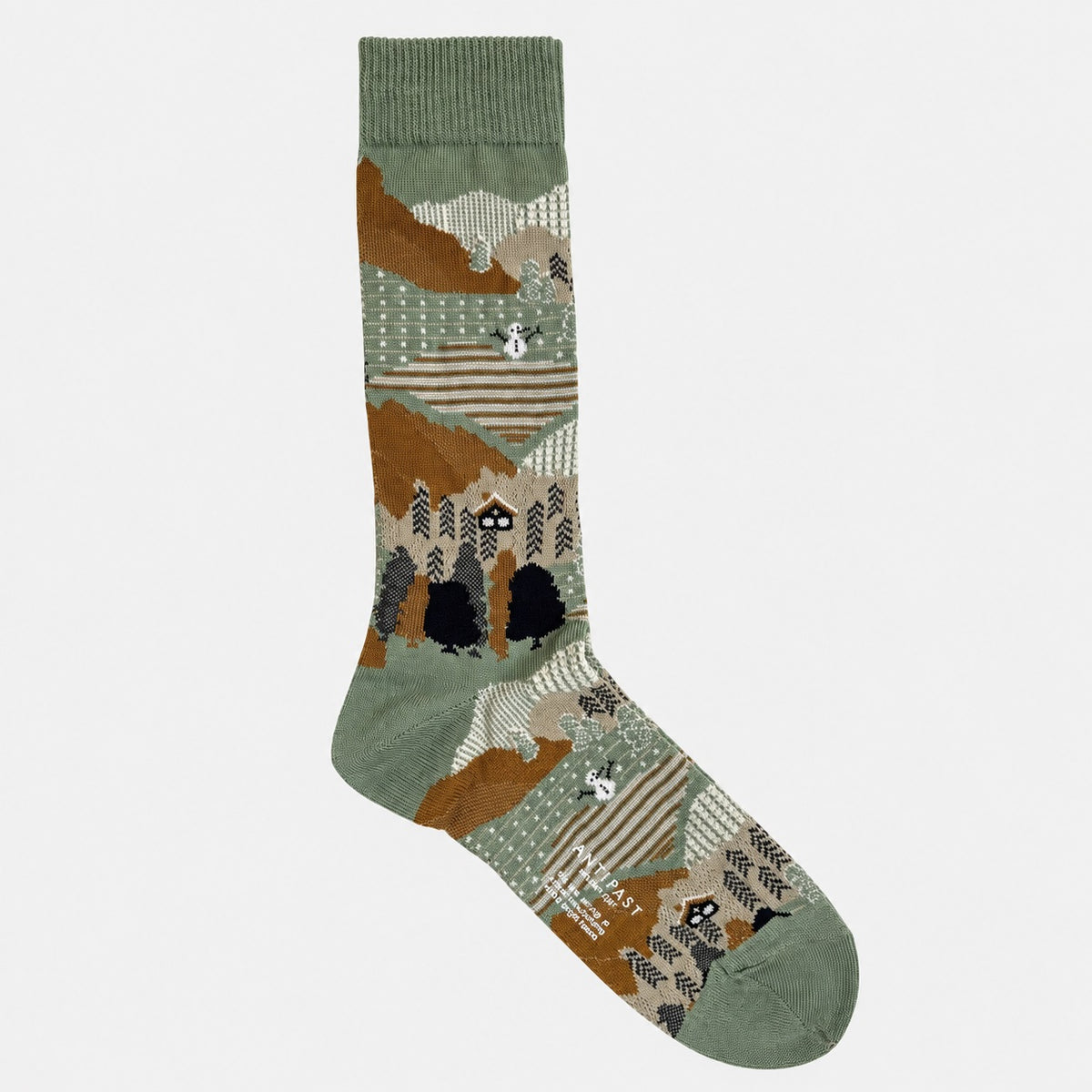 Snowy Winter Unisex Socks Mint