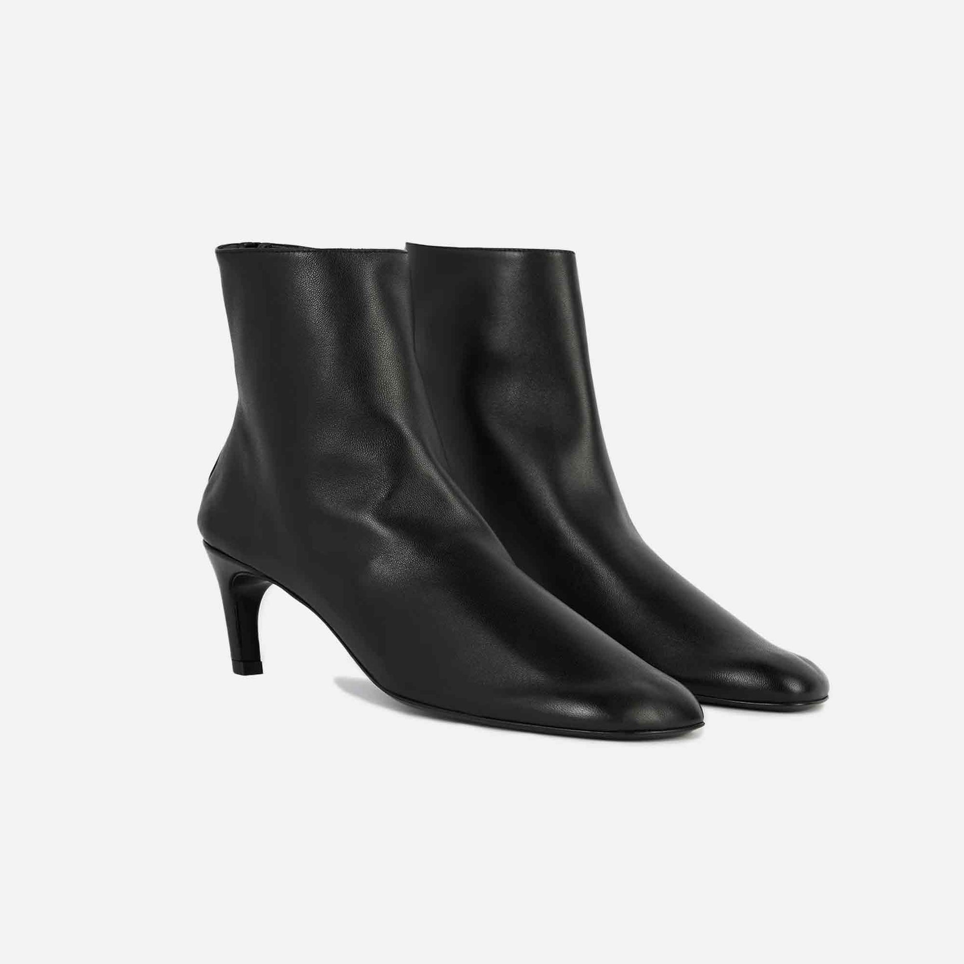Soft Nappa Ankle Boots Black