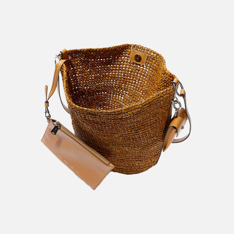 Spring Bucket Bag Raffia Honey