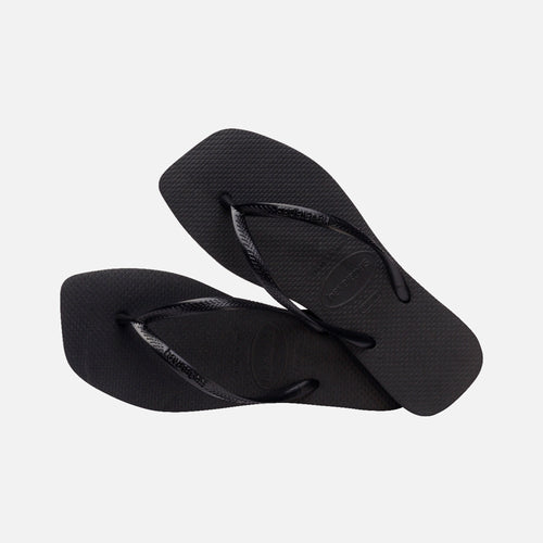 Slim Square Flip-Flops Black