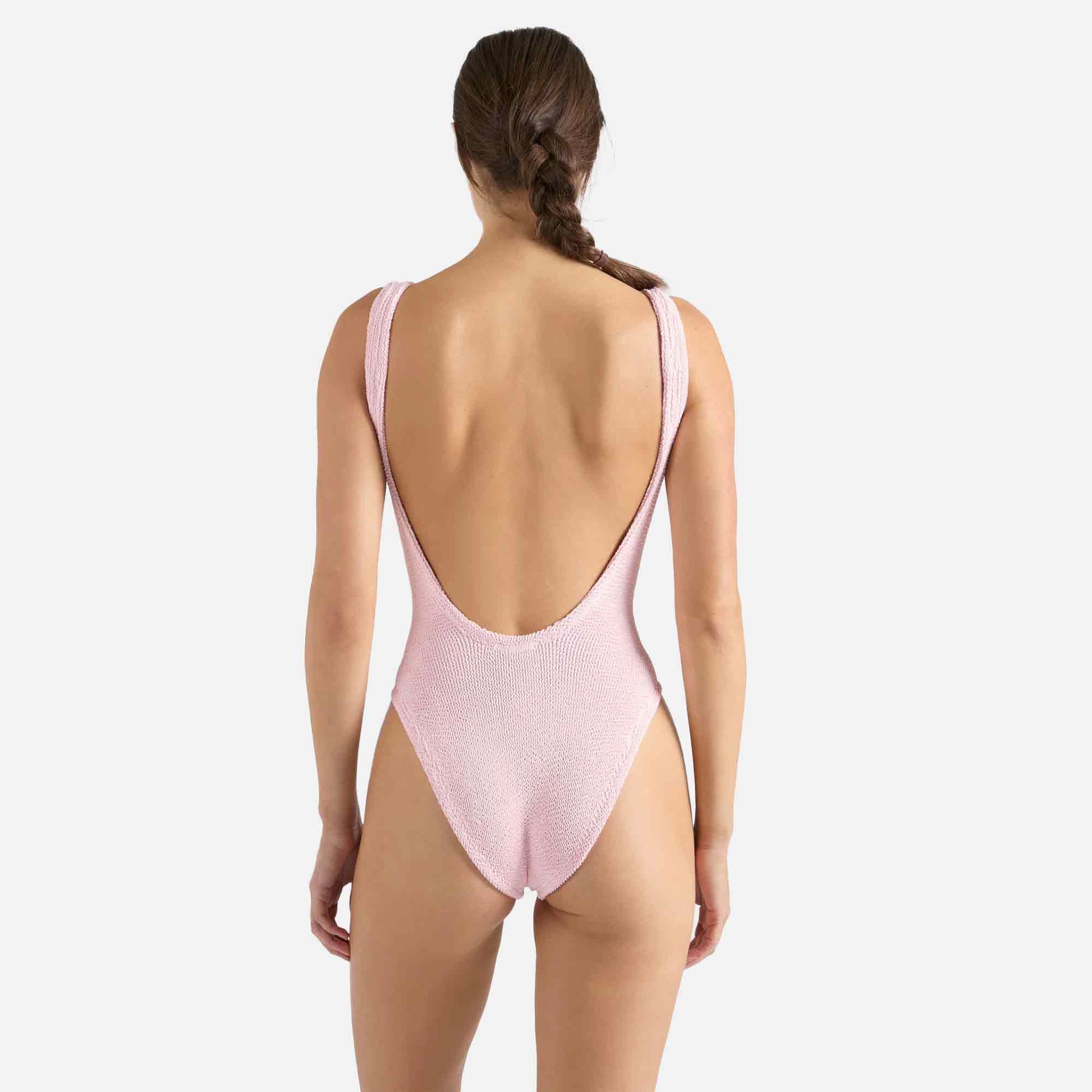 Square Neck Swimsuit Ballet Pink