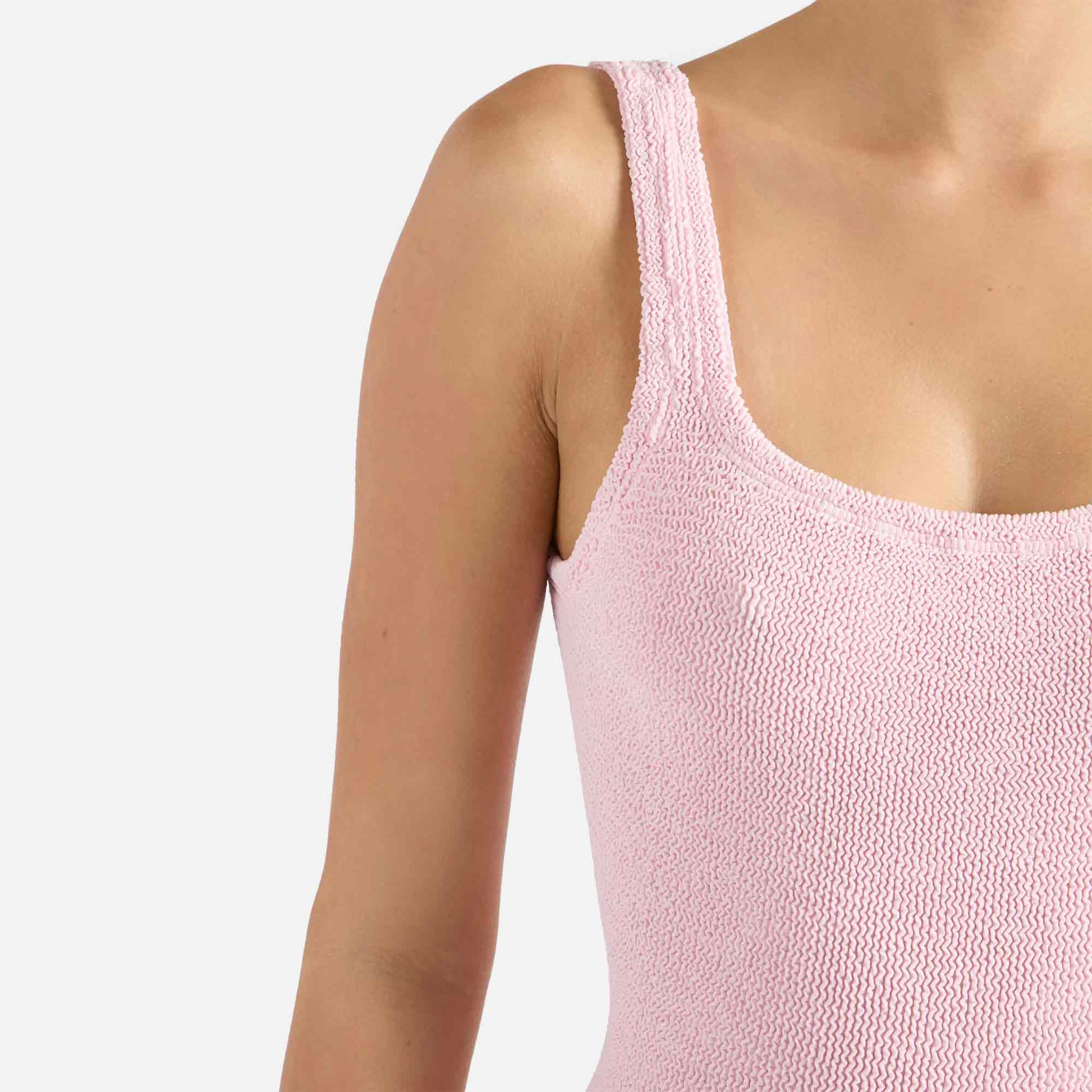 Square Neck Swimsuit Ballet Pink