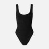 Square Neck Swimsuit Crinkle Black