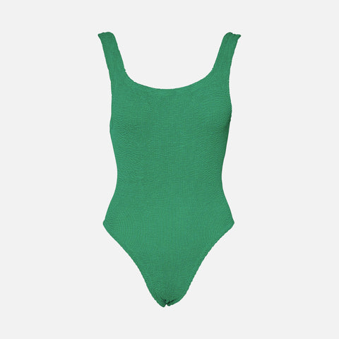 Squareneck Swimsuit Crinkle Emerald