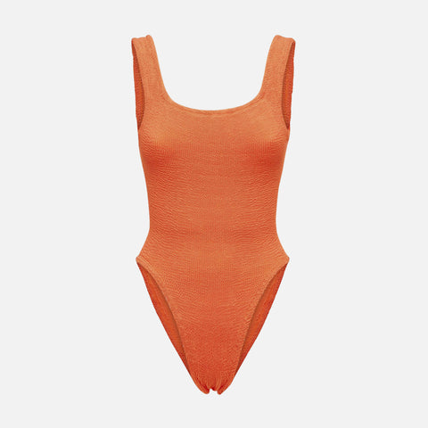 Squareneck Swimsuit Crinkle Orange