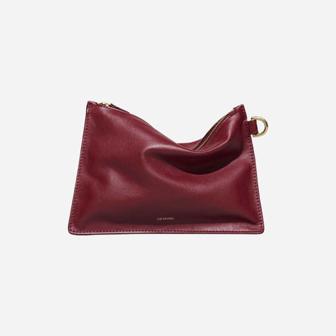The Charlie Clutch Burgundy Red