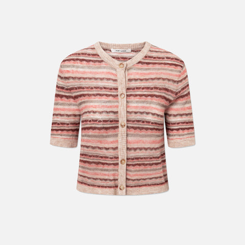 Sten Cardigan Top Red Clay