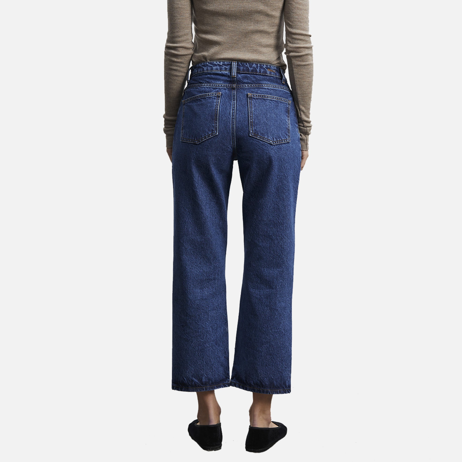 Allison Straight Leg Jeans Mid Blue Denim