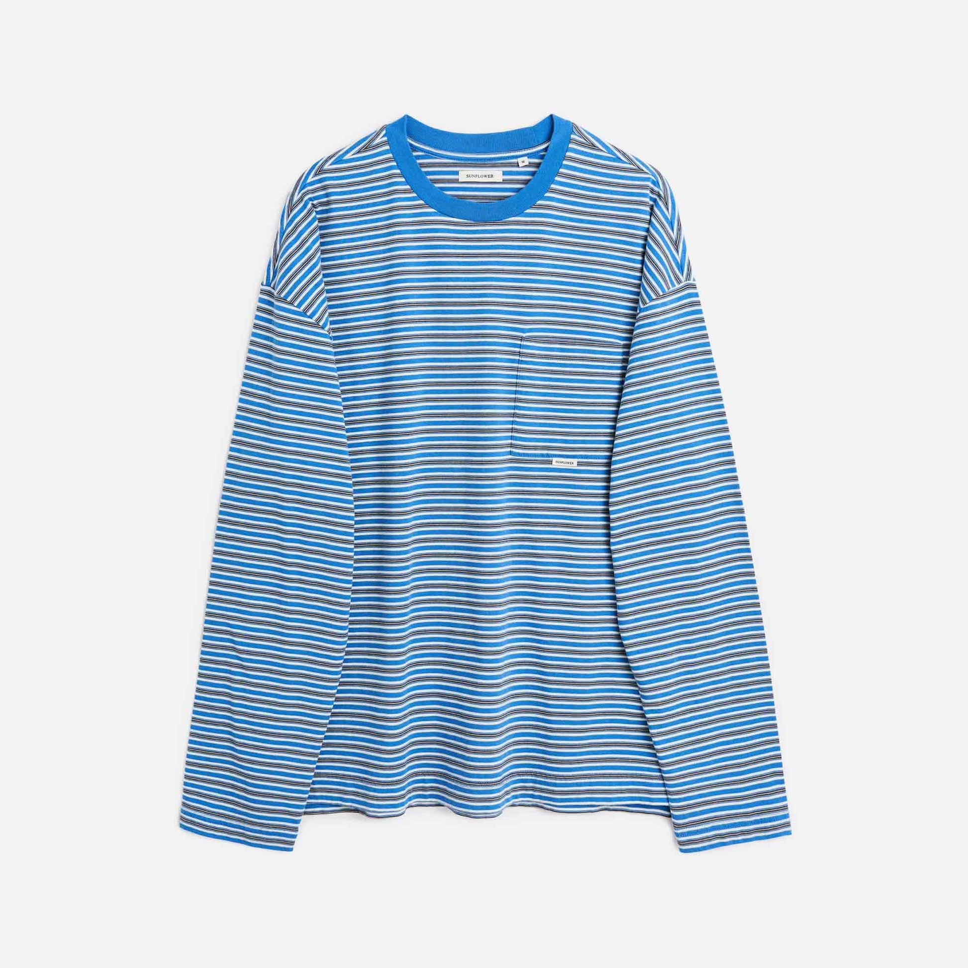 Stripe Pocket Tee Blue/White
