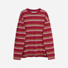 Stripe Pocket Tee Burgundy