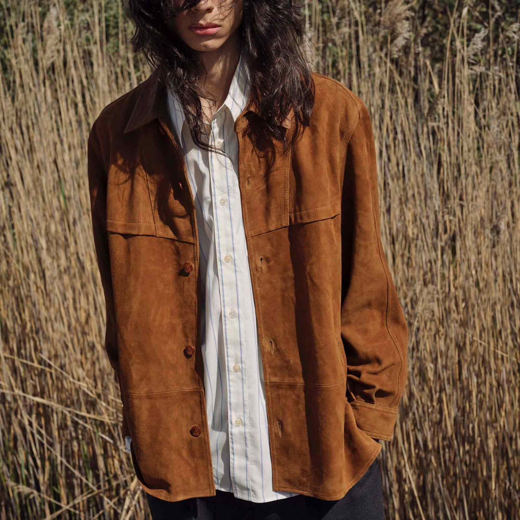 Suede Shirt Cognac