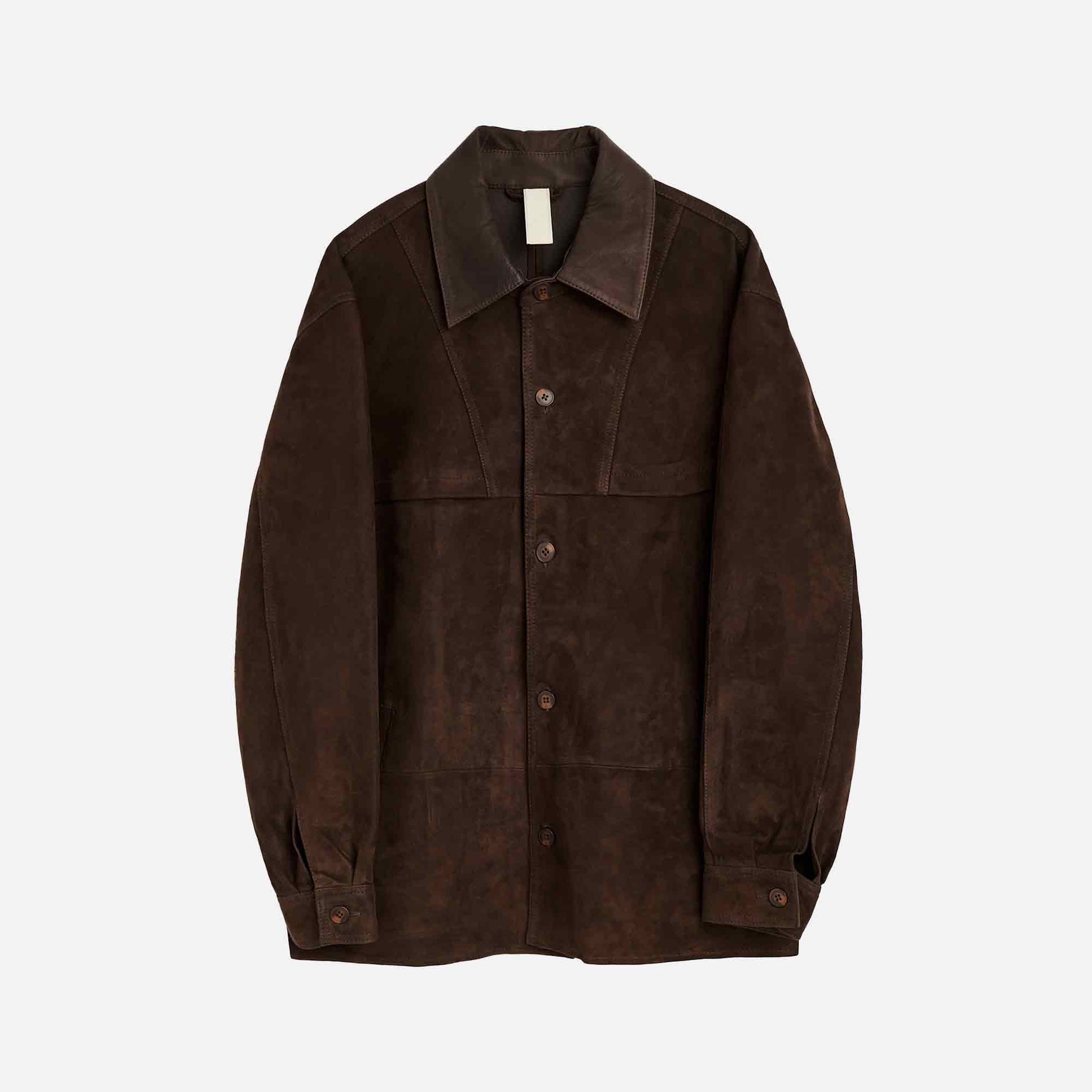 Suede Shirt Dark Brown