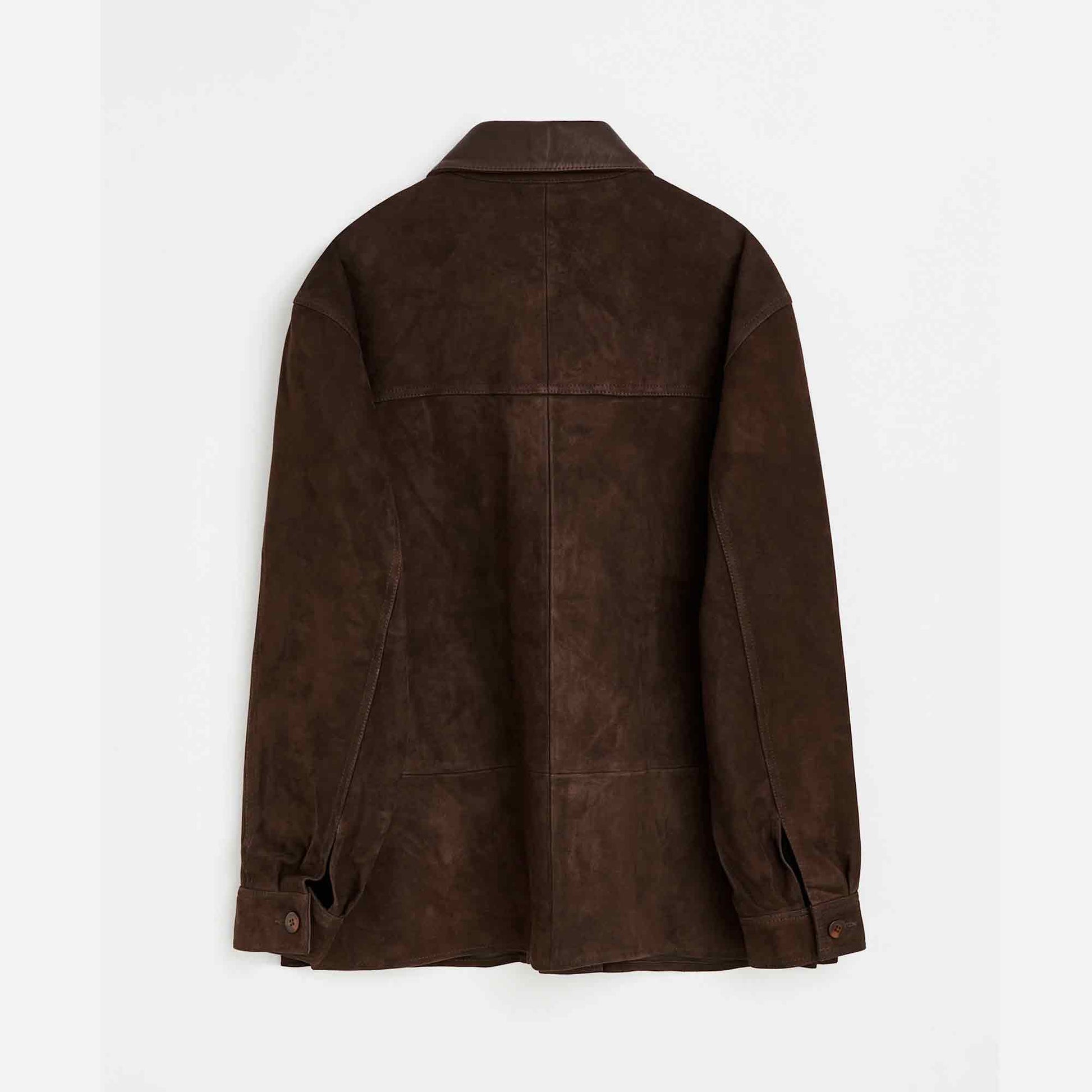 Suede Shirt Dark Brown