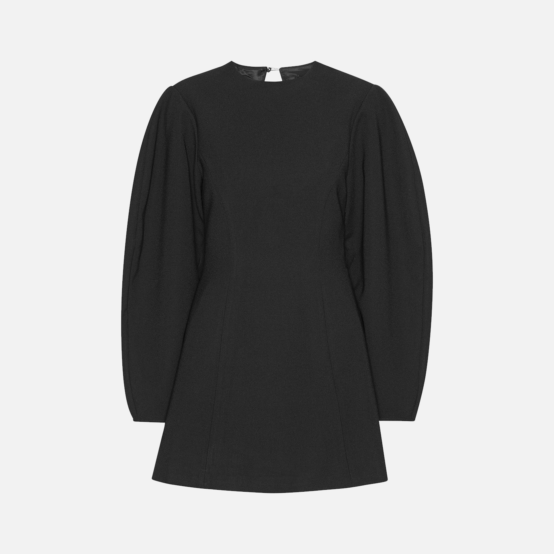 Suiting Flared Mini Dress Black