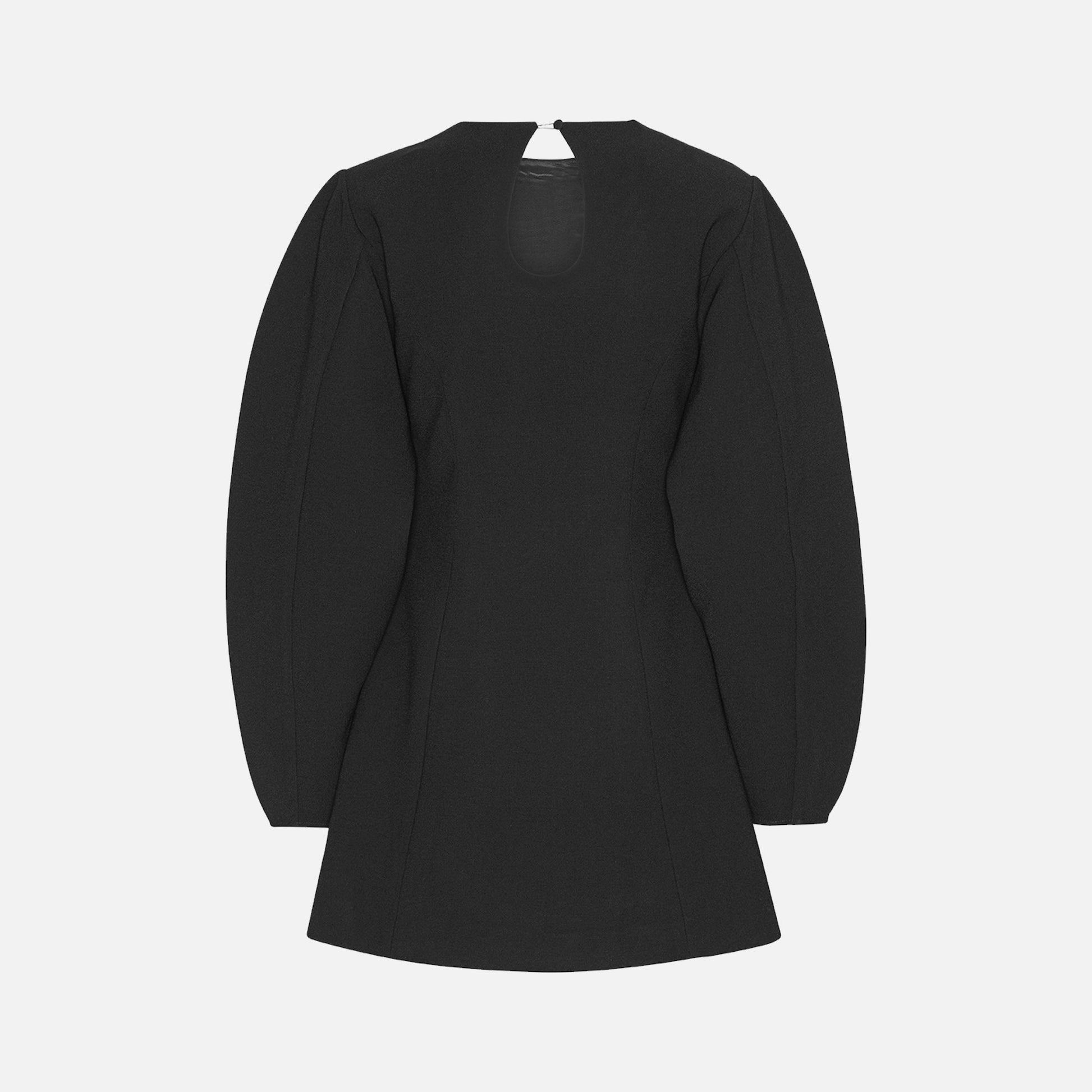 Suiting Flared Mini Dress Black