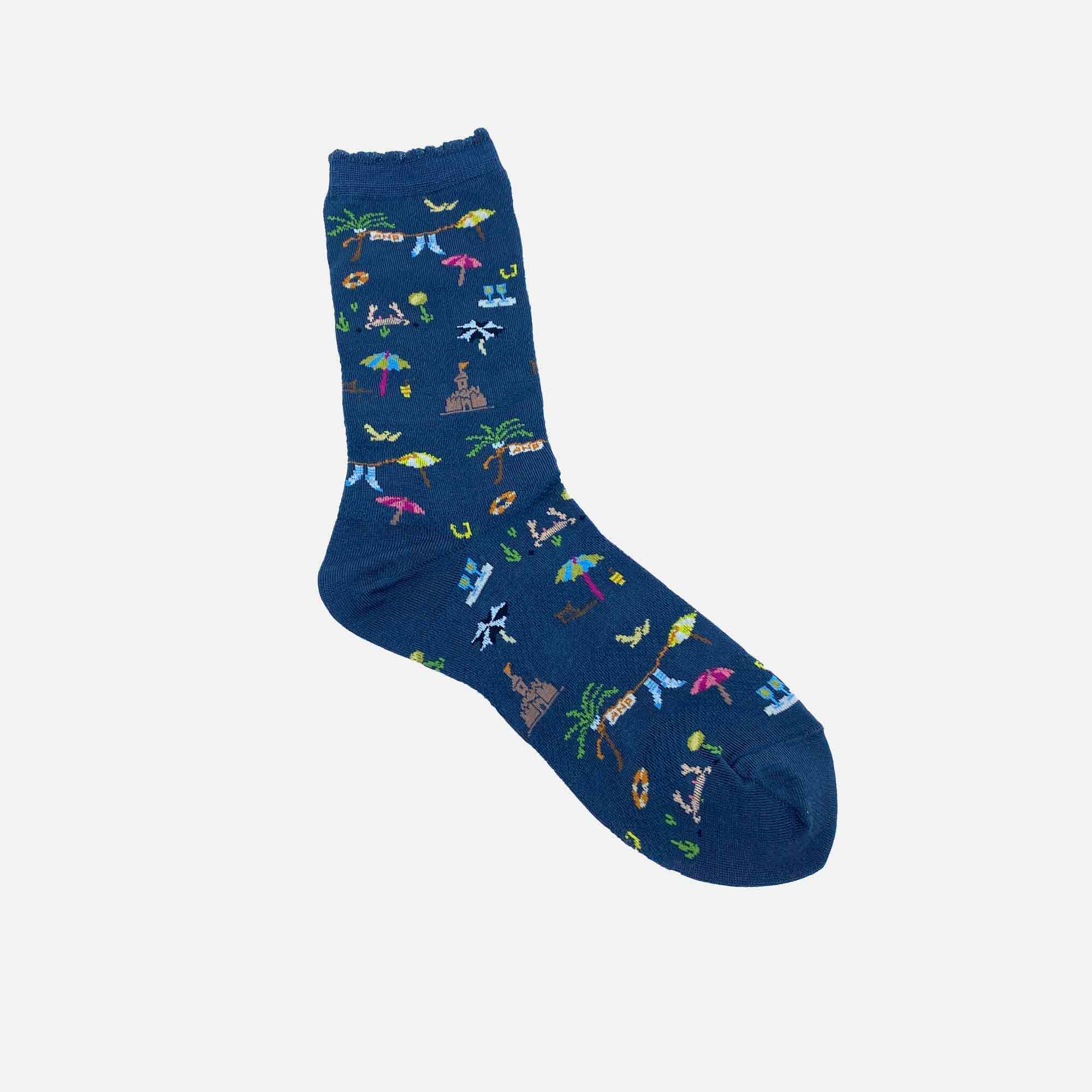Summer Beach Socks Navy