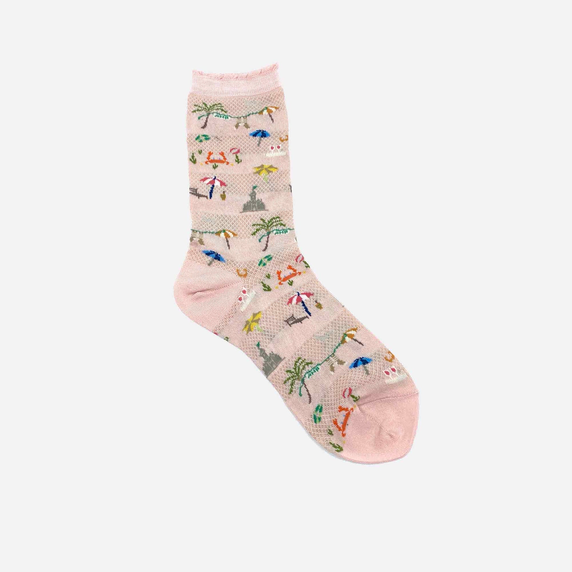 Summer Beach Socks Pink