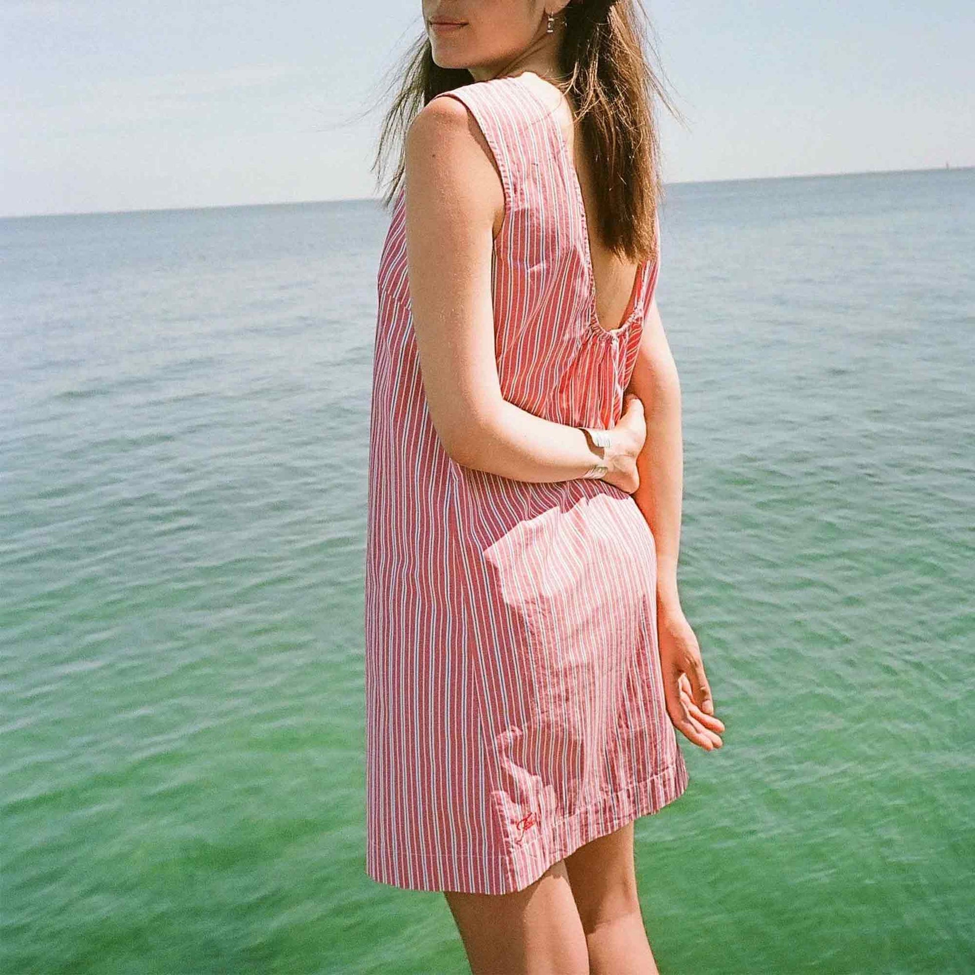 Summer Dress Cherry Stripes