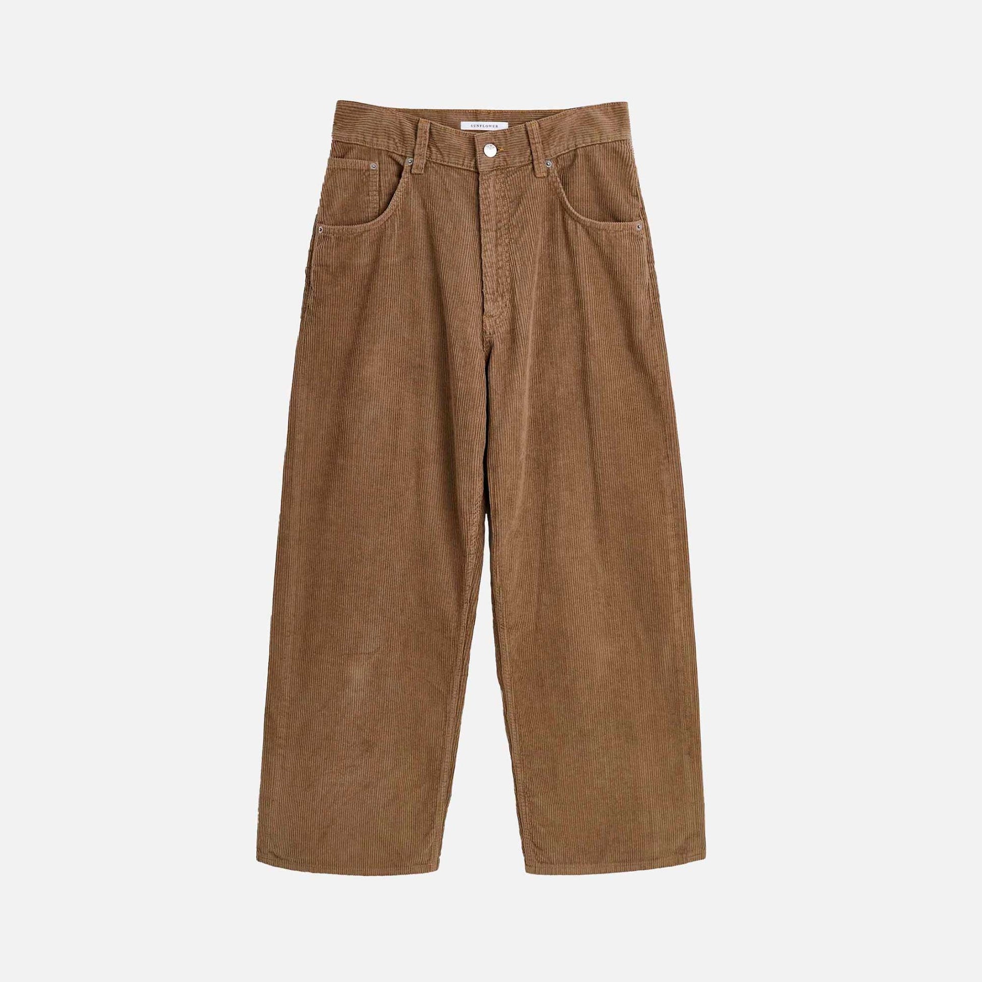 Super Wide Corduroy Pants Taupe