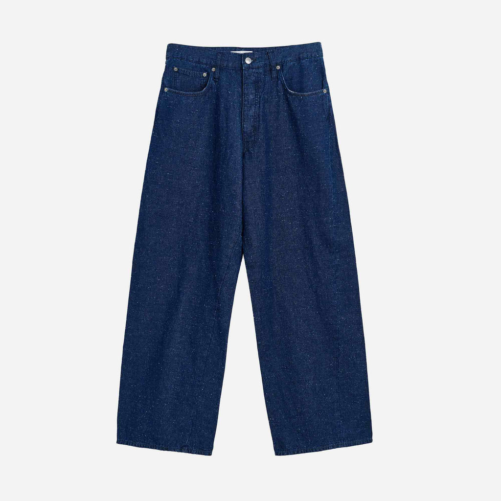 Super Wide Twist Jeans Indigo Hemp