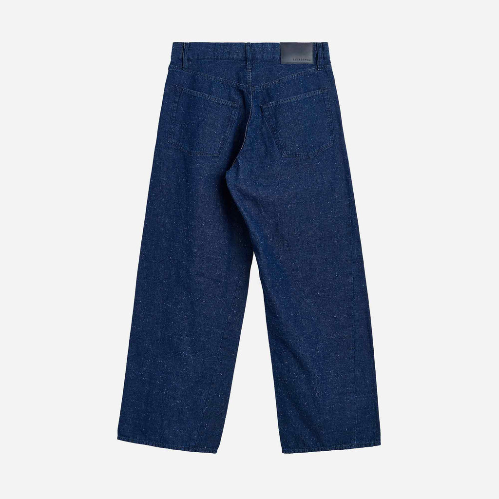 Super Wide Twist Jeans Indigo Hemp