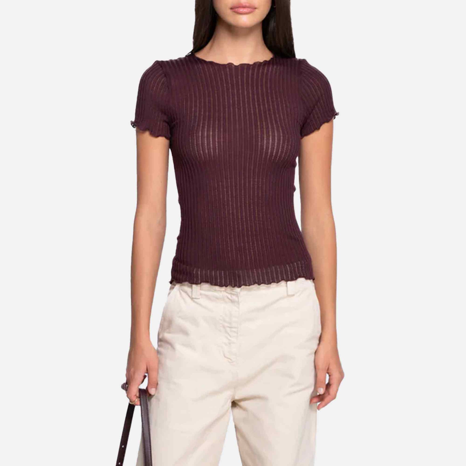 T-Shirt Operatino Wool Silk Cherry