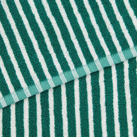 Guest Towel Teal Green Stripes