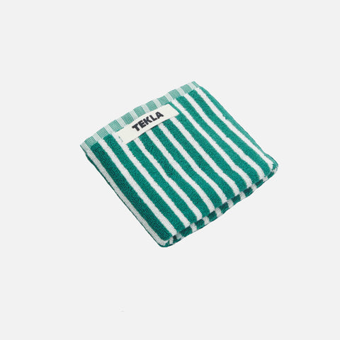 Hand Towel Teal Green Stripes