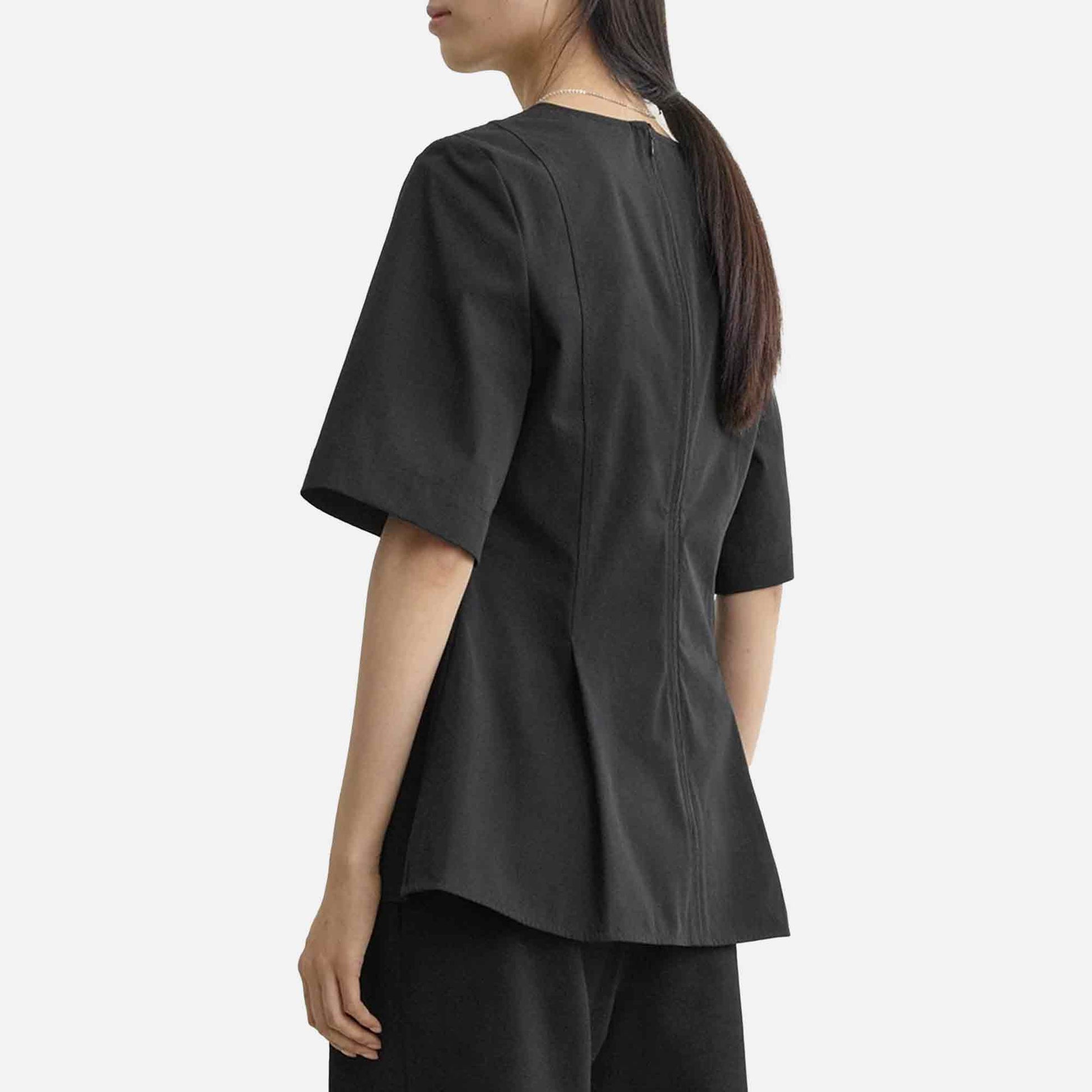 Tailored Cotton Top Black