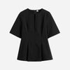 Tailored Cotton Top Black