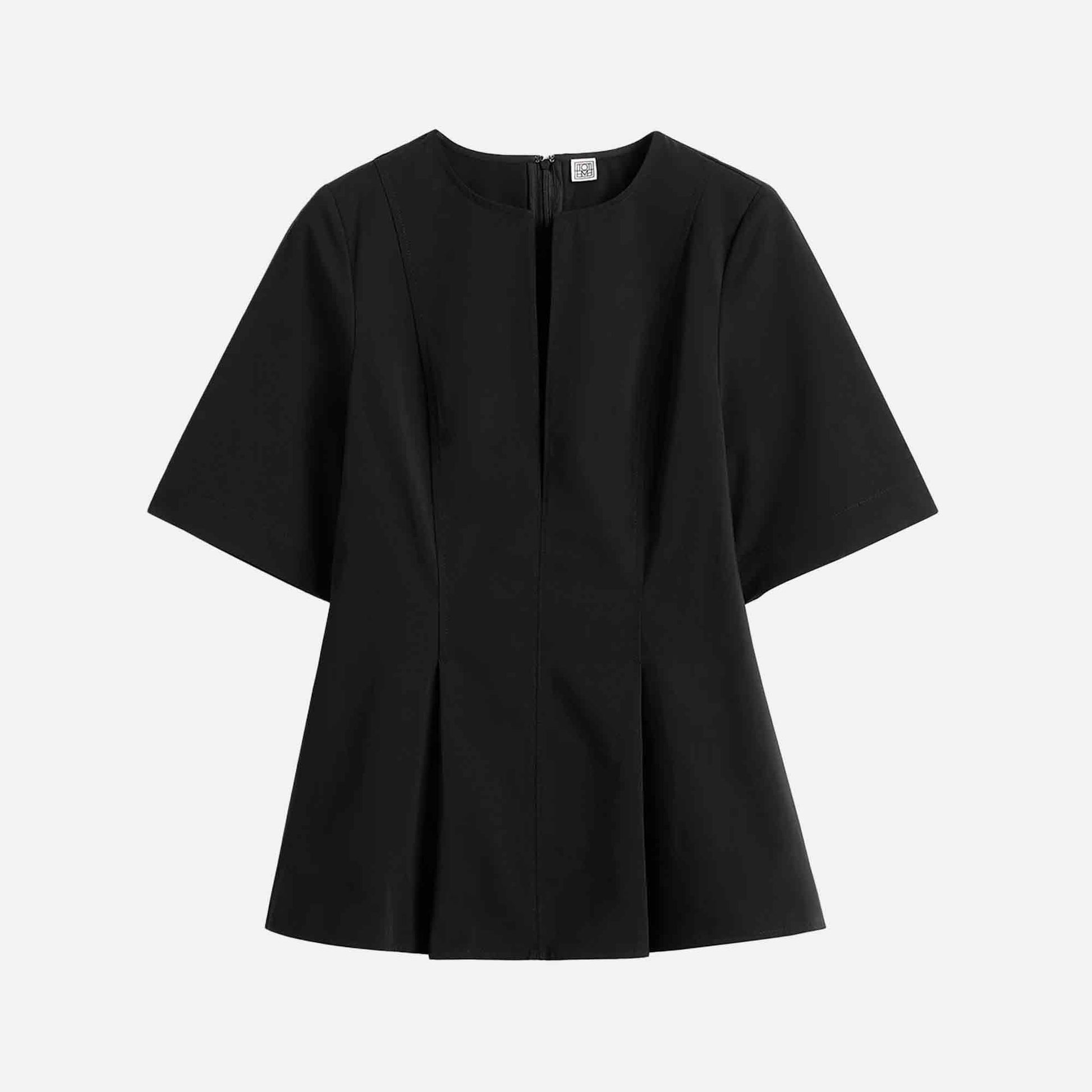 Tailored Cotton Top Black