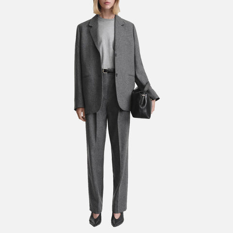 Tailored Suit Jacket Grey Melange