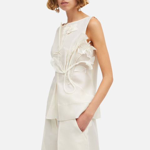 Tami-Atelier Top Silk Ivory