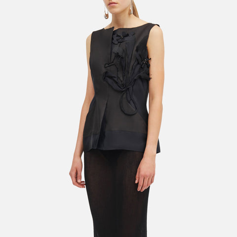 Tami-Atelier Silk Top Black