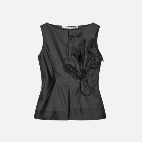 Tami-Atelier Silk Top Black