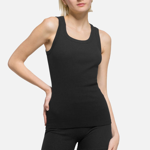 Tank Top Cotton Black